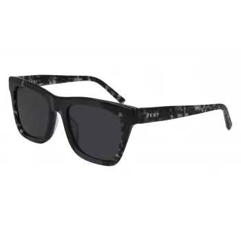 DKNY dámske hranaté slnečné okuliare DK529S-001 – čierny rám, sivé sklá, 53 mm