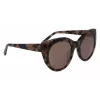 DKNY dámske slnečné okuliare DK517S-230 Havana hnedé obdĺžnikové 52 mm