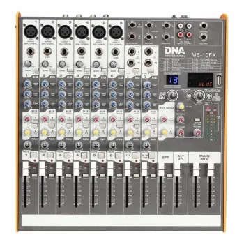 DNA PROFESSIONAL DNA ME-10FX audio mixér - 10 kanálový USB Bluetooth