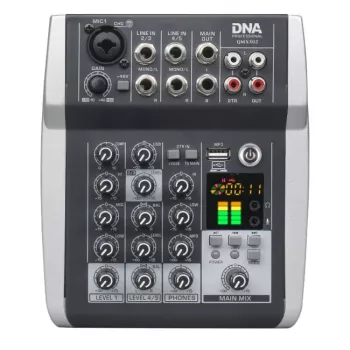 DNA PROFESSIONAL DNA QMX502 5-kanálový analógový zvukový mixér modrý