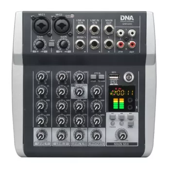 DNA PROFESSIONAL DNA QMX602 analogový zvukový mixér 6 kanálov modrý