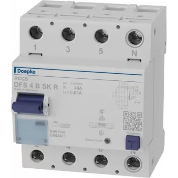 DOEPKE DFS4 040-4/0,03-B SK Typ B FI ochranný spínač 4-pólový 40A 30mA 230/400V AC 9134988