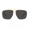 Dolce & Gabbana DG2264-02-87 slnečné okuliare pánske zlatý rám sivé sklá pilot 61mm