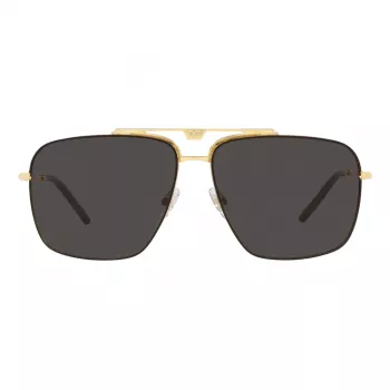 Dolce & Gabbana DG2264-02-87 slnečné okuliare pánske zlatý rám sivé sklá pilot 61mm