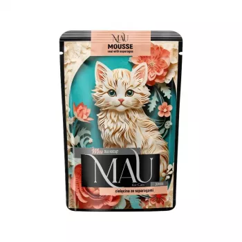 DOLINA NOTECI MAU mousse Junior teľacie so špargľou - mokré krmivo pre mačky - 85g