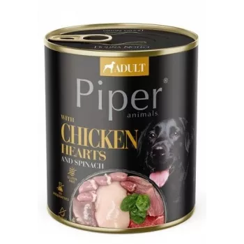 DOLINA NOTECI Piper Kuracie srdcia so špenátom mokré krmivo pre psov 800 g