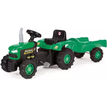 DOLU pedálový traktor s prívesom zelený (8053)