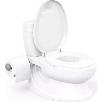 Dolu WC nočník na učenie na toaletu so zvukom splachovania, biela 8690089070517