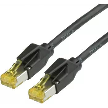 Draka Comteq Cat.6a 10m S/FTP patch kábel RJ-45 čierny