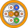 Draka UC900 HS23 Cat.7 SFTP PiMF hromadný kábel 250m oranžový LSZH