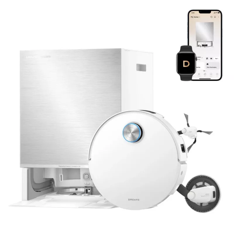 Dreame X60 Pro Ultra Complete White vysávač s nabíjacou stanicou a príslušenstvom