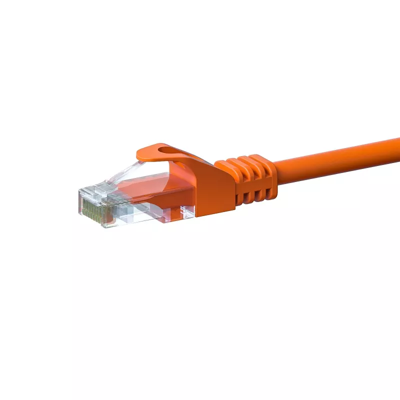 DSIT CAT5e U/UTP sieťový patch kábel, 10 m, oranžový, 100% meď, RJ45, Gigabit Ethernet