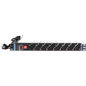 DSIT DS-8PDU-C13 Power Distribution Unit – 1U racková PDU, 8x IEC C13 výstupy, 10A 250V, 2m kábel, čierna