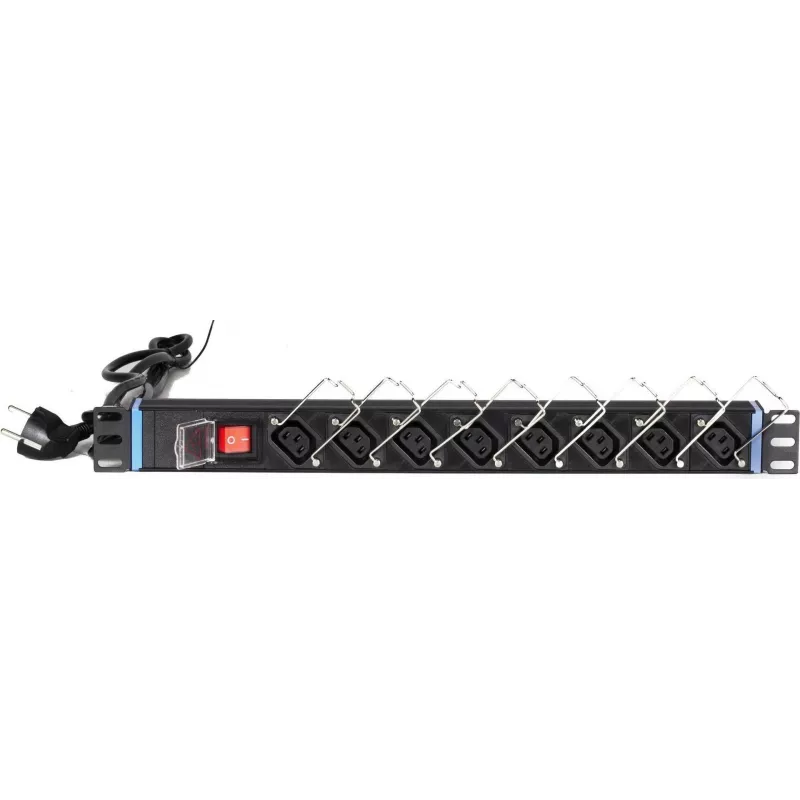 Rozvodná jednotka napájania DSIT DS-8PDU-C13 19" 1U, 8 výstupov C13, kábel 1,8 m, čierna