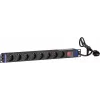 DSIT DS-8PDU-S 19-palcová rozvodná lišta do racku s vypínačom, 8 zásuviek