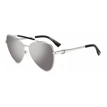 DSQUARED2 dámske slnečné okuliare D2-0093-S-10 čierny acetátový hranatý rám sivé sklá 60/17/140 mm