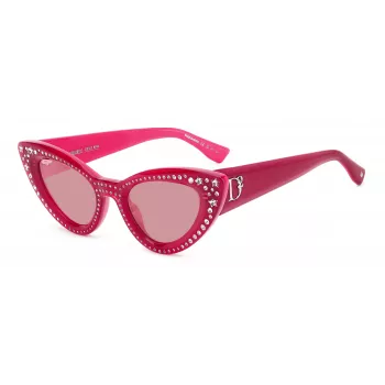 DSQUARED2 dámske slnečné okuliare D20092NSMU1 - hranatý acetátový rám, UV400 ochrana, sklo 51 mm