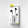 DUDAO Hi-Fi X3C+ káblové in-ear slúchadlá s mikrofónom, 1,2 m, čierne