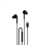 DUDAO Hi-Fi X3C+ káblové in-ear slúchadlá s mikrofónom, 1,2 m, čierne