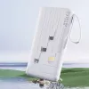 Dudao K11 10000mAh powerbanka s integrovanými káblami biela