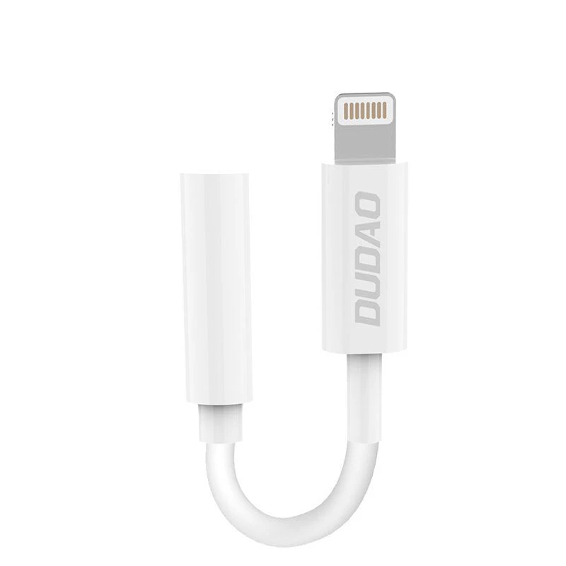 Dudao L16i audio adaptér Lightning na 3,5 mm biely