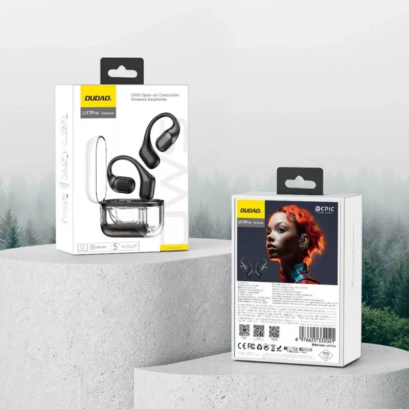DUDAO U17Pro bezdrôtové slúchadlá na uši s Bluetooth 5.3 a ANC - čierne