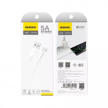 Dudao USB-A na USB-C kábel 1 m čierny