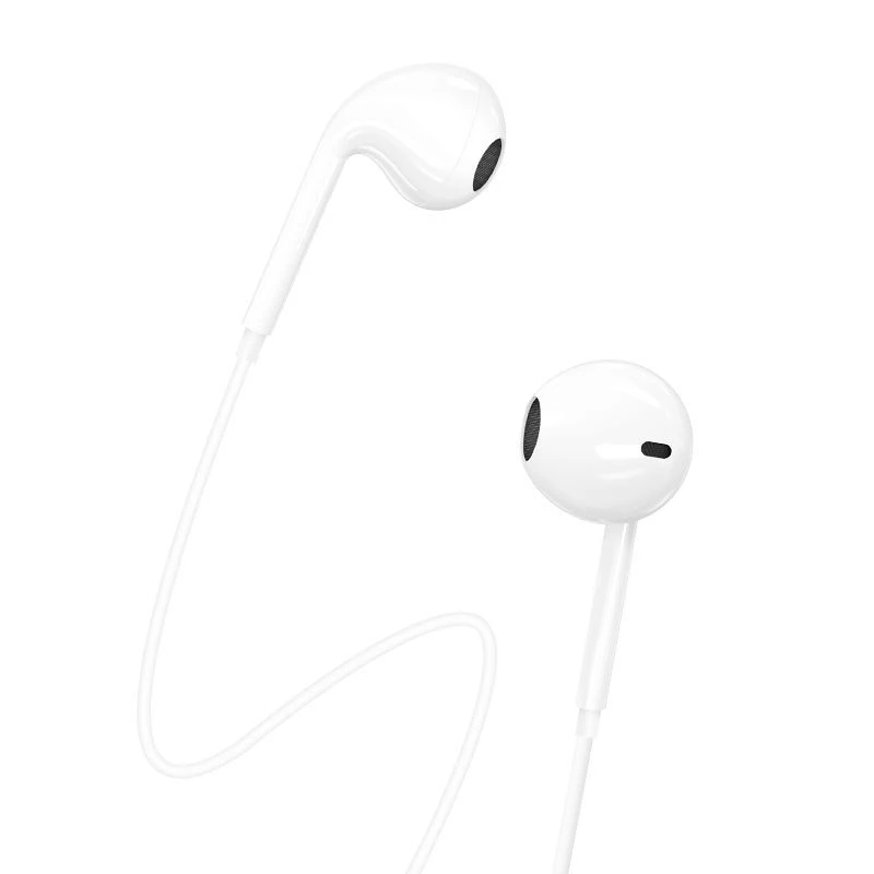 Dudao USB Type-C konektor stereo headset nový ergonomický dizajn ušných vložiek X3C biely