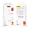 Dudao USB Type-C konektor stereo headset nový ergonomický dizajn ušných vložiek X3C biely