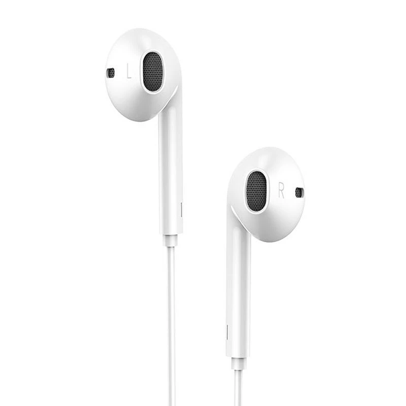 Dudao USB Type-C konektor stereo headset nový ergonomický dizajn ušných vložiek X3C biely