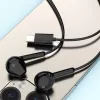 Dudao X3C In-Ear drôtové USB-C slúchadlá 1,2m - čierne