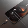 DUDAO X3C drôtové in-ear USB-C slúchadlá 1,2 m - čierne