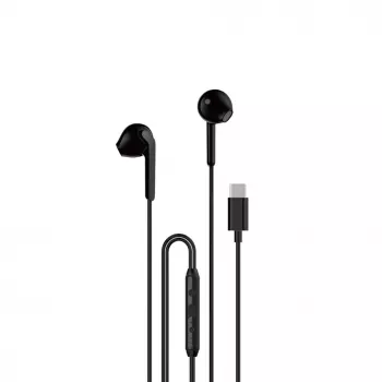 DUDAO X3C drôtové in-ear USB-C slúchadlá 1,2 m - čierne
