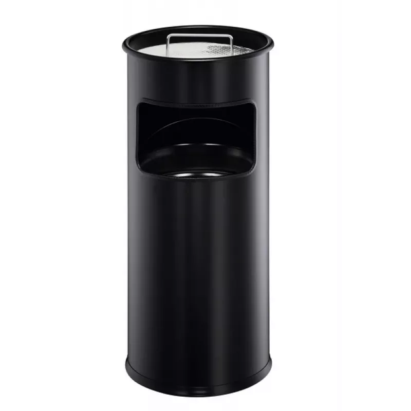DURABLE 3330-01 okrúhly kovový odpadkový kôš, 17 l, strieborný