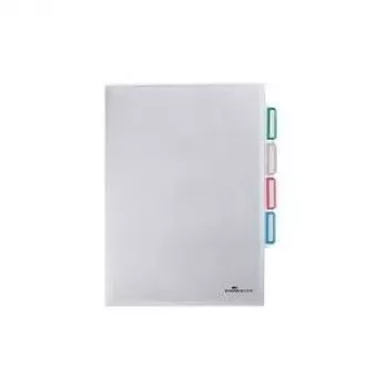 DURABLE A4 taška na dokumenty s 3 priehradkami, transparentná, balenie 5 ks 231619