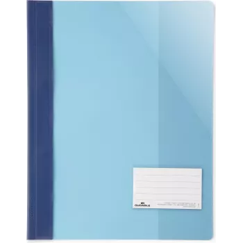 DURABLE A4+ transparentný zakladač na správy s okienkom na označenie, 90 x 57 mm, balenie 25 ks 269006