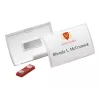 DURABLE CLICK FOLD magnetický držiak na menovky 90x54 mm, transparentný, balenie 10 ks (821519)