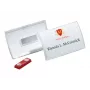 DURABLE CLICK FOLD magnetický držiak na menovky 90x54 mm, transparentný, balenie 10 ks (821519)
