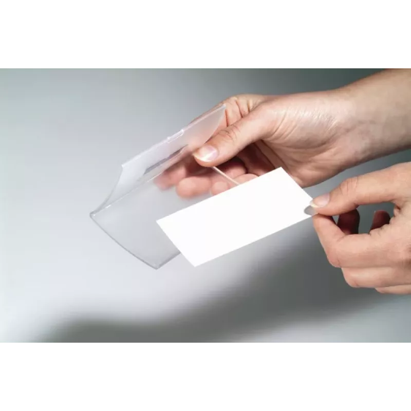 DURABLE CLICK FOLD menovka 40x75 mm s Combi Clip, balenie 25 ks 821119