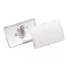 DURABLE CLICK FOLD držiak na menovky s kombinovanou sponou, 90 x 54 mm, transparentný, balenie 25 ks (821419)