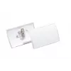 DURABLE CLICK FOLD držiak na menovky s kombinovanou sponou, 90 x 54 mm, transparentný, balenie 25 ks (821419)