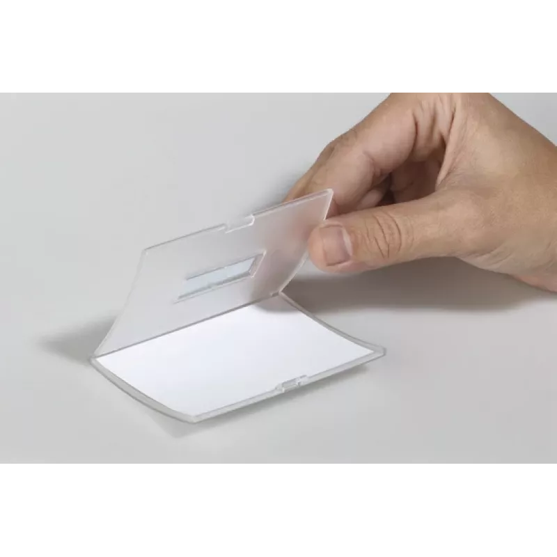 DURABLE CLICK FOLD Menovka so sponou, 90x54 mm vložka, transparentná, 25 ks balenie 821619