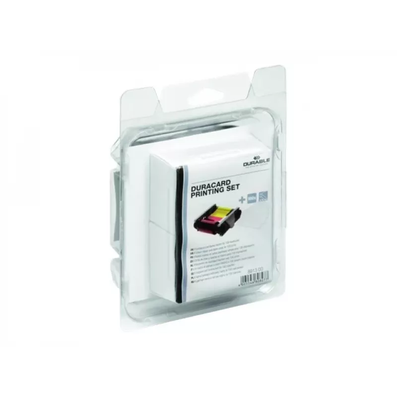 DURABLE DURACARD ID 300 súprava príslušenstva k tlačiarni s čiernou monochromatickou páskou a čistiacou kartou 891300