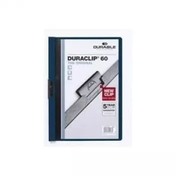 DURABLE DURACLIP 60 A4 zvierací zakladač, transparentný, balenie 25 ks (220928)