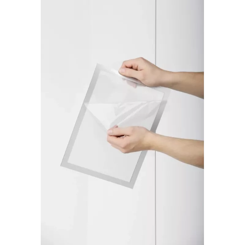 DURABLE DURAFRAME SUN A3 samolepiaci informačný rámik, strieborný, balenie 2 ks 484223