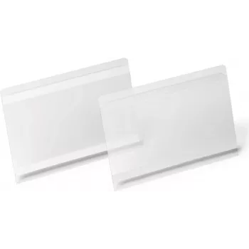 DURABLE HARD COVER samolepiaca etiketová kapsa A5 na šírku, transparentná, balenie 10 ks 118319