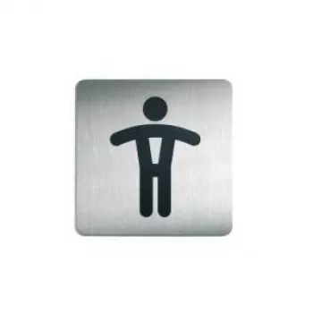 DURABLE PICTO označenie pánske WC 150x150 mm strieborné samolepiace 495423