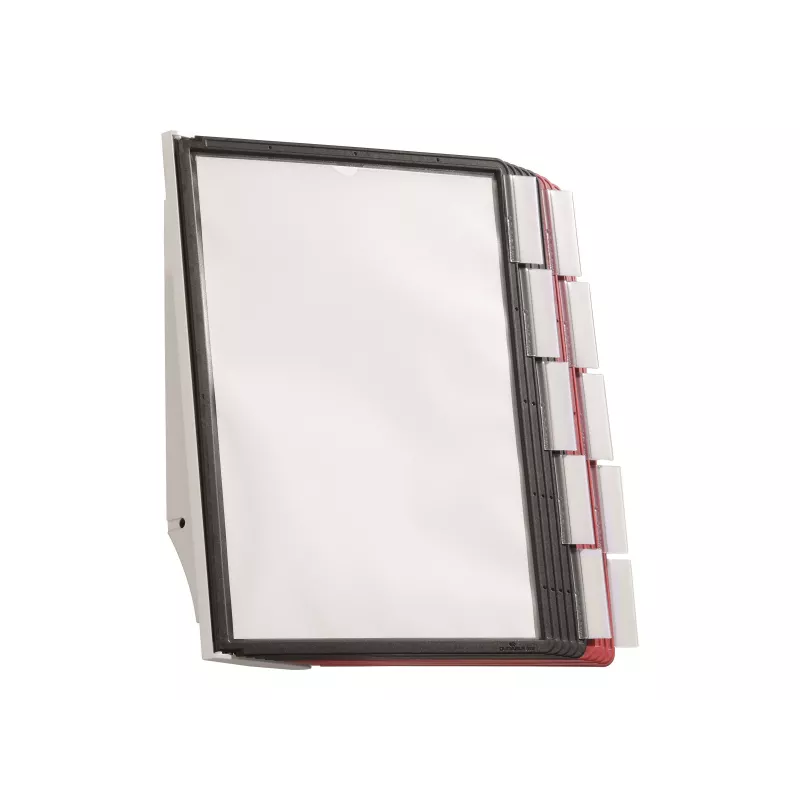 DURABLE SHERPA® WALL 10 nástenný prezentačný systém, A4, 10 tabúľ, sivý 563100