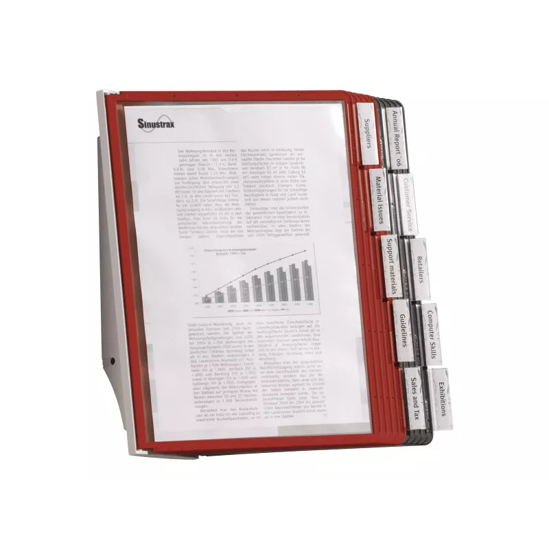 DURABLE SHERPA® WALL 10 nástenný prezentačný systém, A4, 10 tabúľ, sivý 563100