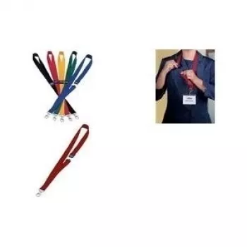 DURABLE textilný lanyard 20 s karabínou 813707, modrý, balenie 10 ks